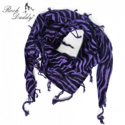 foulard zebra viola e nero