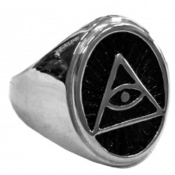 steel083 anello in acciaio triangolo illuminati